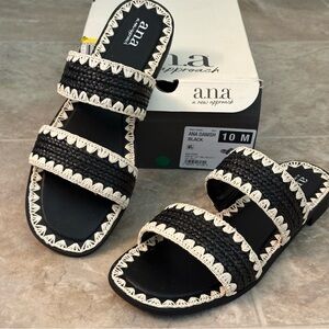 Brand New sandal. ana brand sandal. Size 10 sandal. Womens size 10 sandal. Black